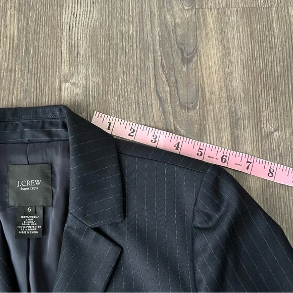 J.Crew Super 120s Wool Pinstripe 2-Button Blazer - Picture 12 of 16